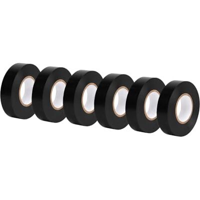 Amazon Isolierband, 1.9 cm x 18.3 m, schwarz, 6 stück, 1er-Pack, ideal für Heimwerken, Reparaturen, Arbeiten an Elektrik oder Autos und Ausrüstung Amazon Isolierband, 1.9 cm x 18.3 m, schwarz, 6 stück, 1er-Pack, ideal für Heimwerken, Reparaturen, Arbeiten an Elektrik oder Autos und Ausrüstung