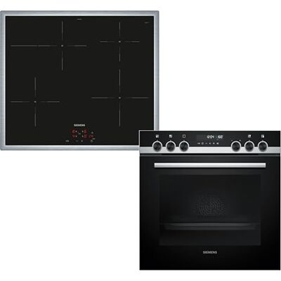 Siemens Modell HE578BBS4, 3D Heißluft, Induktion, Elektrisch - Kochgeräte-Set Siemens Modell HE578BBS4, 3D Heißluft, Induktion, Elektrisch - Kochgeräte-Set