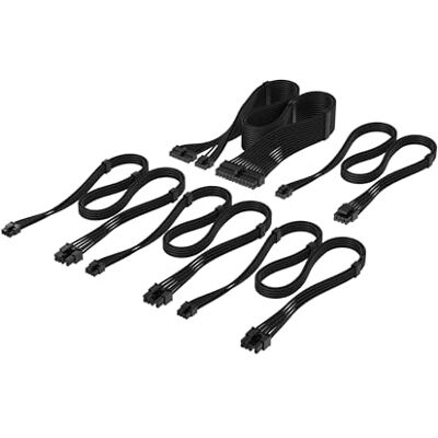 Corsair Elite Premium Starter-Kit mit Typ 5-Netzteilkabeln – Schwarz Corsair Elite Premium Starter-Kit mit Typ 5-Netzteilkabeln – Schwarz