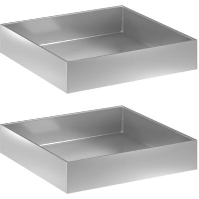 vidaXL Garten-Pflanzgefäß 2 STK. Silber 80 x 80 x 20 cm vidaXL Garten-Pflanzgefäß 2 STK. Silber 80 x 80 x 20 cm