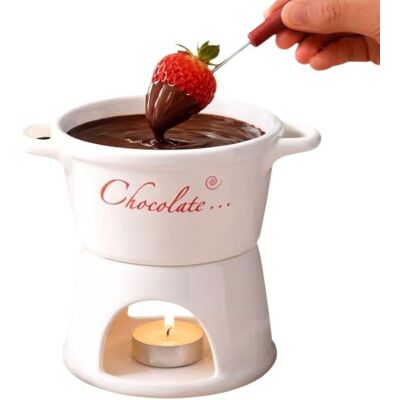 Generic Schokoladen-Fondue-Becher, Keramik Mini-Fondue-Topf-Set Keramik-Mini-Fonduetopf mit Gabeln, kreativer Becher für Verabredung, Geburtstag, Weihnachten – Geschenk Generic Schokoladen-Fondue-Becher, Keramik Mini-Fondue-Topf-Set Keramik-Mini-Fonduetopf mit Gabeln, kreativer Becher für Verabredung, Geburtstag, Weihnachten – Geschenk