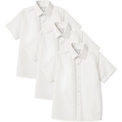 Amazon Jungen Bügelfreundliches, kurzärmliges Schuluniformhemd aus Popeline, 3er-Pack, Hellweiß, 3 Stück, 8-9 Jahre Amazon Jungen Bügelfreundliches, kurzärmliges Schuluniformhemd aus Popeline, 3er-Pack, Hellweiß, 3 Stück, 8-9 Jahre