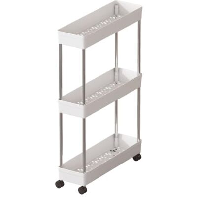 Generic Rollwagen, Mehrzweck-Mehrschicht-Trolley, platzsparend, beweglich Schmales Lagerregal, platzsparender, beweglicher Wagen für Badezimmer, Küche, Wohnräume Generic Rollwagen, Mehrzweck-Mehrschicht-Trolley, platzsparend, beweglich Schmales Lagerregal, platzsparender, beweglicher Wagen für Badezimmer, Küche, Wohnräume