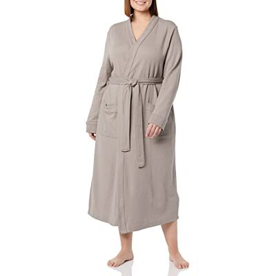 Amazon Damen Leichter Waffel-Bademantel, Lang (Erhältlich In Übergröße), Rauchgrau, XS Amazon Damen Leichter Waffel-Bademantel, Lang (Erhältlich In Übergröße), Rauchgrau, XS