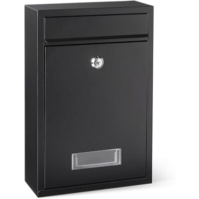 Amazon abschließbarer Briefkasten mit Wandhalterung, langlebiger, verzinkter Stahl, 32.5cm H x 21.5cm W x 9.0cm D, Schwarz Amazon abschließbarer Briefkasten mit Wandhalterung, langlebiger, verzinkter Stahl, 32.5cm H x 21.5cm W x 9.0cm D, Schwarz