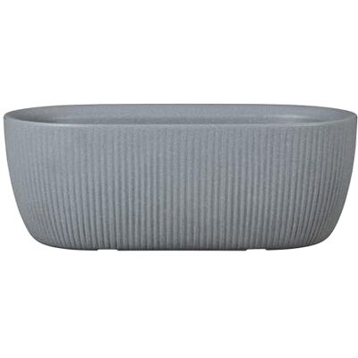 Scheurich Linetto Oval Bowl Pflanzgefäß, Farbe: Stony Grey Scheurich Linetto Oval Bowl Pflanzgefäß, Farbe: Stony Grey