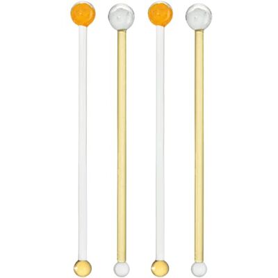 LEONARDO HOME Rührer POESIA 4er-Set 20 cm orange/weiß, 076499 LEONARDO HOME Rührer POESIA 4er-Set 20 cm orange/weiß, 076499