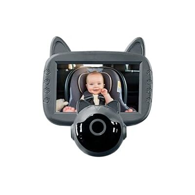 BEEPER Babeecam 1 – Babykamera für das Auto mit 4,3 Zoll Display, automatische Nachtsicht, Katzenkamera für Rücksitz, Babyüberwachung im Auto, einfache Installation – Farbe Schwarz BEEPER Babeecam 1 – Babykamera für das Auto mit 4,3 Zoll Display, automatische Nachtsicht, Katzenkamera für Rücksitz, Babyüberwachung im Auto, einfache Installation – Farbe Schwarz