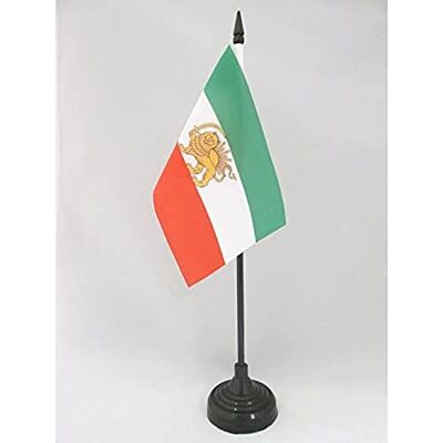 AZ FLAG Tischflagge Iran alt Ehemalige Persien 15x10 cm Kunststoffsockel Für innen Iranische Tischflagge genähte Ausführung mit verstärkten Kanten mit Kunststoffstab 100D Polyester AZ FLAG Tischflagge Iran alt Ehemalige Persien 15x10 cm Kunststoffsockel Für innen Iranische Tischflagge genähte Ausführung mit verstärkten Kanten mit Kunststoffstab 100D Polyester