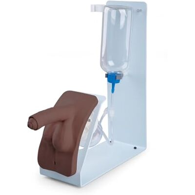 3B Scientific ® Katheterisierungssimulator BASIC Männlich (Dunkle Haut) – Einstiegs-Trainingsmodell für männliche Harnkatheterisierung, Langlebig & Mit austauschbaren Komponenten 3B Scientific ® Katheterisierungssimulator BASIC Männlich (Dunkle Haut) – Einstiegs-Trainingsmodell für männliche Harnkatheterisierung, Langlebig & Mit austauschbaren Komponenten