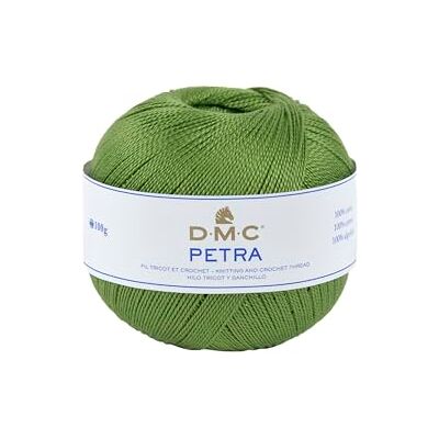 DMC Petra, Häkel- und Strickgarn 100% Baumwolle Ideal für Kleidung, Babykleidung und Wohnaccessoires 100 Gr DMC Petra, Häkel- und Strickgarn 100% Baumwolle Ideal für Kleidung, Babykleidung und Wohnaccessoires 100 Gr