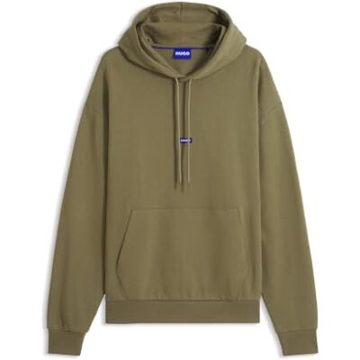 HUGO Hoodie Aus Baumwoll-Terry Mit Logo-Badge HUGO Hoodie Aus Baumwoll-Terry Mit Logo-Badge