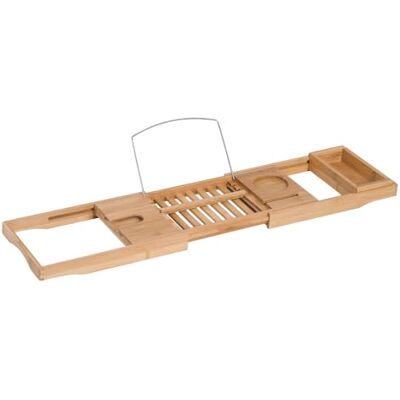 HOMCOM Bambus Badewannenablage - Natur, verstellbar 70-105x21,8x5 - Badewannenablage HOMCOM Bambus Badewannenablage - Natur, verstellbar 70-105x21,8x5 - Badewannenablage