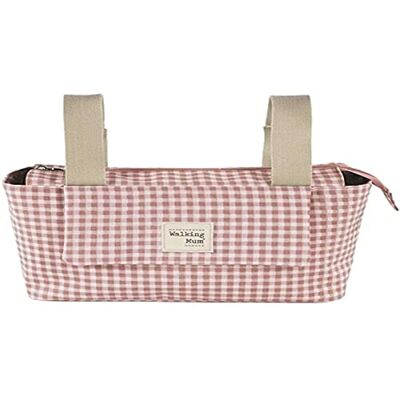 Walking Mum . I Love Vichy Schwangerschaftstasche für Kinderwagen, Kurze Griffe zur Befestigung am Kinderwagen, Rosa, 31 x 17 x 12 cm Walking Mum . I Love Vichy Schwangerschaftstasche für Kinderwagen, Kurze Griffe zur Befestigung am Kinderwagen, Rosa, 31 x 17 x 12 cm