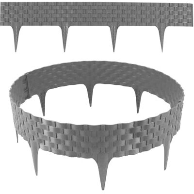 Aquagart Rasenkante Rattanoptik I 3,2m I Kunststoff Beeteinfassung für Beet-& Rasenabgrenzungen I Flexible Beetumrandung für runde & eckige Formen I für Gartenflächen & Deko (Grau) Aquagart Rasenkante Rattanoptik I 3,2m I Kunststoff Beeteinfassung für Beet-& Rasenabgrenzungen I Flexible Beetumrandung für runde & eckige Formen I für Gartenflächen & Deko (Grau)