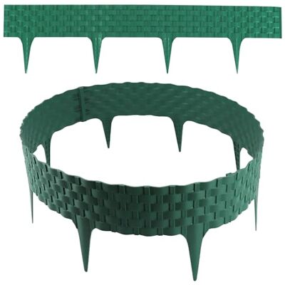 Aquagart Rasenkante Rattanoptik I 3,2m I Kunststoff Beeteinfassung für Beet-& Rasenabgrenzungen I Flexible Beetumrandung für runde & eckige Formen I für Gartenflächen & Deko (Grün) Aquagart Rasenkante Rattanoptik I 3,2m I Kunststoff Beeteinfassung für Beet-& Rasenabgrenzungen I Flexible Beetumrandung für runde & eckige Formen I für Gartenflächen & Deko (Grün)