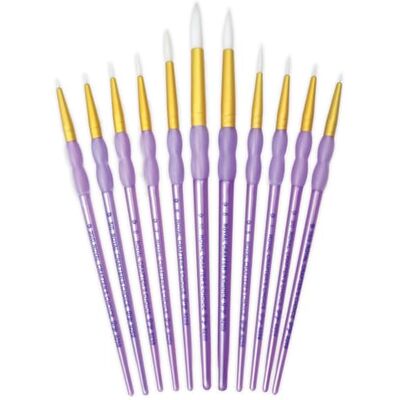 Royal & Langnickel RCC 305 Crafters Choice, White Taklon 11-teiliges Rundpinsel Set Royal & Langnickel RCC 305 Crafters Choice, White Taklon 11-teiliges Rundpinsel Set
