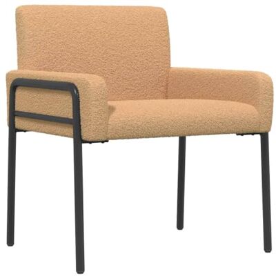 vidaXL Akzentstuhl Beige Bouclé Gepolstert mit weichem. atmungsaktivem 100 % Polyester. Mit Schaumstoff gefüllt. um bequemes Sitzen zu gewährleisten vidaXL Akzentstuhl Beige Bouclé Gepolstert mit weichem. atmungsaktivem 100 % Polyester. Mit Schaumstoff gefüllt. um bequemes Sitzen zu gewährleisten
