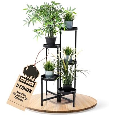 BigDean Blumentreppe 5 Etagen Blumenständer Pflanzentreppe Pflanzenständer Pflanzenregal Blumenregal robuster Blumenständer Metall klappbarer BigDean Blumentreppe 5 Etagen Blumenständer Pflanzentreppe Pflanzenständer Pflanzenregal Blumenregal robuster Blumenständer Metall klappbarer