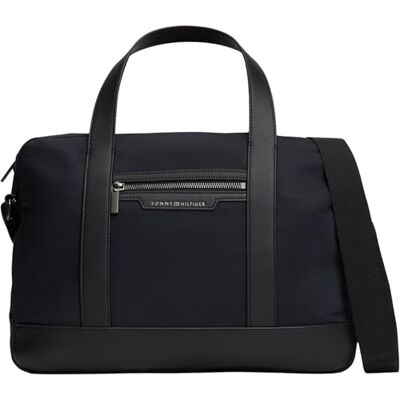 Tommy Hilfiger Herren Th Nylon Computertasche AM0AM14855 Messenger, Schwarz, Einheitsgröße Tommy Hilfiger Herren Th Nylon Computertasche AM0AM14855 Messenger, Schwarz, Einheitsgröße