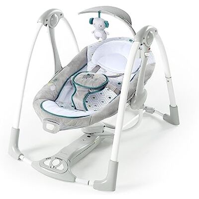 Ingenuity , Nash 2 in 1 faltbare Schaukel und Sitz mit Vibration, Melodien, fünf Schaukeleinstellungen und Batterien Ingenuity , Nash 2 in 1 faltbare Schaukel und Sitz mit Vibration, Melodien, fünf Schaukeleinstellungen und Batterien