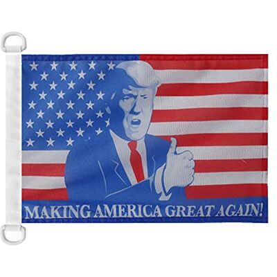 AZ FLAG Bootsflagge Donald Trump Making America Great again 45x30 cm Für außen und Boote Union Jack Bootsflagge wetterfest mit doppelten Nähten und verstärkten Kanten mit Kunststoffringe AZ FLAG Bootsflagge Donald Trump Making America Great again 45x30 cm Für außen und Boote Union Jack Bootsflagge wetterfest mit doppelten Nähten und verstärkten Kanten mit Kunststoffringe
