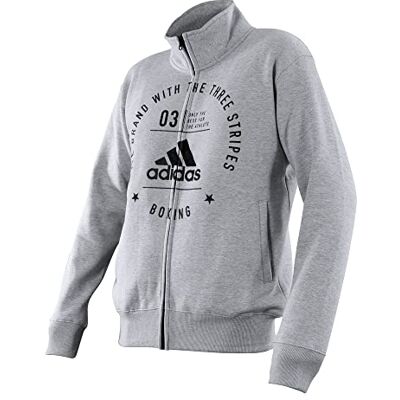 Adidas Erwachsene Zipper Community Line, grau/schwarz, XS Adidas Erwachsene Zipper Community Line, grau/schwarz, XS