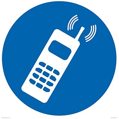 Viking S60 Schild mit Aufschrift "Use a mobile phone", 600 x 600 mm Viking S60 Schild mit Aufschrift "Use a mobile phone", 600 x 600 mm