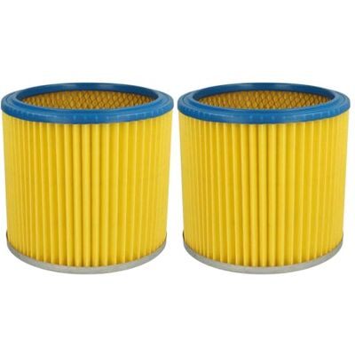 vhbw 2x Faltenfilter kompatibel mit Lavor Nilo Pondy Staubsauger Patronenfilter, Blau Gelb vhbw 2x Faltenfilter kompatibel mit Lavor Nilo Pondy Staubsauger Patronenfilter, Blau Gelb