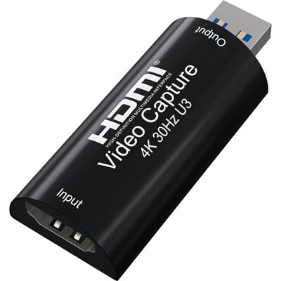 PremiumCord HDMI Capture/Grabber zur Aufnahme von Video/Audio auf Computer mit USB, Auflösung UHD 4K 2160p 30 Hz, Full HD 1080p 60 Hz, USB 3.0 Typ A, Plug and Play, Schwarz PremiumCord HDMI Capture/Grabber zur Aufnahme von Video/Audio auf Computer mit USB, Auflösung UHD 4K 2160p 30 Hz, Full HD 1080p 60 Hz, USB 3.0 Typ A, Plug and Play, Schwarz
