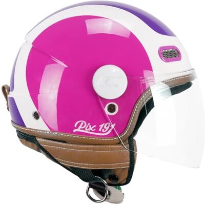 Casco Moto Jet CGM 191G PIX SPRINT Flieder Fluoreszierend lang 2XL - Helmet Casco Moto Jet CGM 191G PIX SPRINT Flieder Fluoreszierend lang 2XL - Helmet