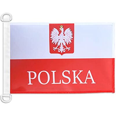 AZ FLAG Bootsflagge Polen mit Adler alternativ 45x30 cm Kunststoffringe Für außen und Boote Polnische Bootsflagge Polska z orłem alternatywna wetterfest mit doppelten Nähten und verstärkten Kanten AZ FLAG Bootsflagge Polen mit Adler alternativ 45x30 cm Kunststoffringe Für außen und Boote Polnische Bootsflagge Polska z orłem alternatywna wetterfest mit doppelten Nähten und verstärkten Kanten