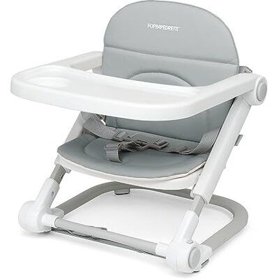 Foppapedretti Kindersitzerhöhung Lift, Kinder von 6 Monaten bis 3 Jahren (bis 15 kg), abnehmbares und tragbares Tablett, inklusive Tasche, herausnehmbare und waschbare Polsterung, 3 Höhen, Grau Foppapedretti Kindersitzerhöhung Lift, Kinder von 6 Monaten bis 3 Jahren (bis 15 kg), abnehmbares und tragbares Tablett, inklusive Tasche, herausnehmbare und waschbare Polsterung, 3 Höhen, Grau
