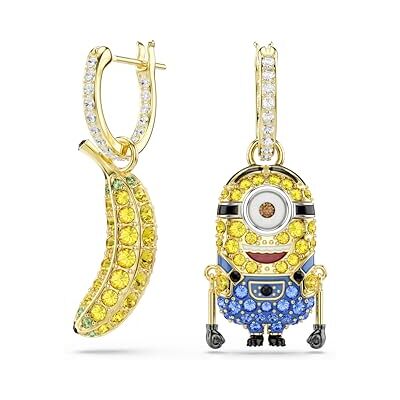 Swarovski Minions Stuart and Banana Kreolen, Pavé, Mini, Mehrfarbig, Goldlegierungsschicht Swarovski Minions Stuart and Banana Kreolen, Pavé, Mini, Mehrfarbig, Goldlegierungsschicht