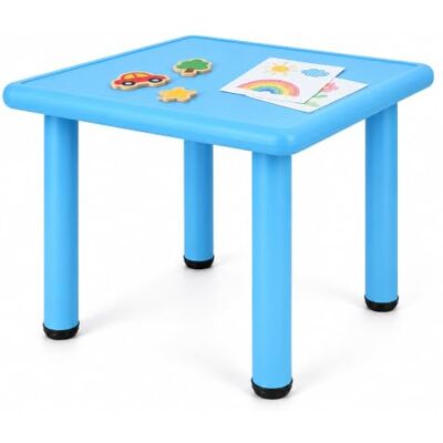 Relaxdays Kindertisch, Kinderzimmer, Garten, Mädchen & Jungen, blau HxBxT: 52x62x62 cm, Kunststoff, Basteltisch, verstellbare Füße, leicht abwischbar, abgerundete Kanten Relaxdays Kindertisch, Kinderzimmer, Garten, Mädchen & Jungen, blau HxBxT: 52x62x62 cm, Kunststoff, Basteltisch, verstellbare Füße, leicht abwischbar, abgerundete Kanten