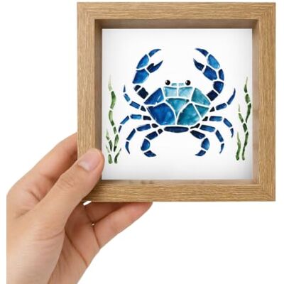 Generic Mosaik-Kunst-Set für Erwachsene und Teenager, 8 Projekte, Glasfliesen Safe Craft selbstklebende Pinzette, Holz-Präsentationsständer, Jute-Seil-Aufhänger, Blumen-Ozean-Thema Generic Mosaik-Kunst-Set für Erwachsene und Teenager, 8 Projekte, Glasfliesen Safe Craft selbstklebende Pinzette, Holz-Präsentationsständer, Jute-Seil-Aufhänger, Blumen-Ozean-Thema