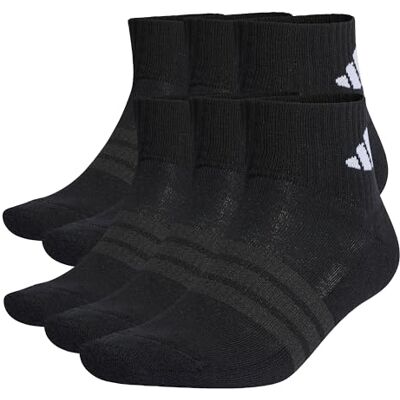 Adidas Unisex Cushioned Essentials Ankle Socks 6 Pair Pack, black/black/white, 45-48 Adidas Unisex Cushioned Essentials Ankle Socks 6 Pair Pack, black/black/white, 45-48