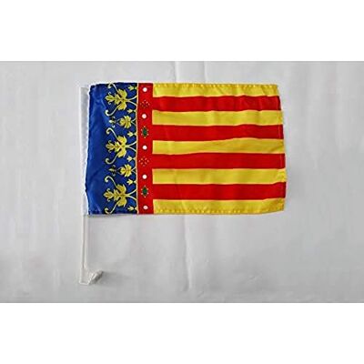 AZ FLAG Autofahne Valencia 45x30 cm Mesh-Polyester Saugnapf Für außen Valencianische Gemeinschaft Autoflagge Comunidad Valenciana genähte wetterfeste Ausführung mit Kunststoffstab AZ FLAG Autofahne Valencia 45x30 cm Mesh-Polyester Saugnapf Für außen Valencianische Gemeinschaft Autoflagge Comunidad Valenciana genähte wetterfeste Ausführung mit Kunststoffstab
