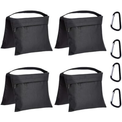 Amazon Fotografische Leere Sandsack-Sets für Lichtständer, Reflektoren, Softboxen und Fotostudio, Maximale Belastung 9kg, 4er Pack, Schwarz Amazon Fotografische Leere Sandsack-Sets für Lichtständer, Reflektoren, Softboxen und Fotostudio, Maximale Belastung 9kg, 4er Pack, Schwarz
