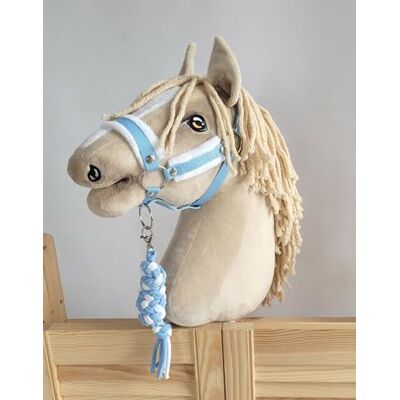 Super Seilhalteleine für Hobbypferd. Set ohne Pferd. Weiß-Himmelblau, Hobby Horse. Super Seilhalteleine für Hobbypferd. Set ohne Pferd. Weiß-Himmelblau, Hobby Horse.