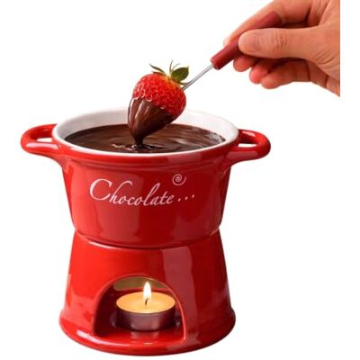 Generic Schokoladen-Fondue-Becher, Keramik Mini-Fondue-Topf-Set Keramik-Mini-Fonduetopf mit Gabeln, kreativer Becher für Verabredung, Geburtstag, Weihnachten – Geschenk Generic Schokoladen-Fondue-Becher, Keramik Mini-Fondue-Topf-Set Keramik-Mini-Fonduetopf mit Gabeln, kreativer Becher für Verabredung, Geburtstag, Weihnachten – Geschenk