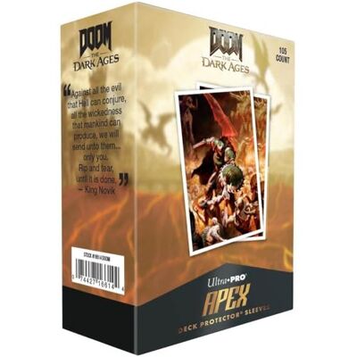 Ultra Pro Card Sleeves Doom The Dark Ages 105 ct Apex Deck-Schutzhüllen – Onslaught Ultra Pro Card Sleeves Doom The Dark Ages 105 ct Apex Deck-Schutzhüllen – Onslaught
