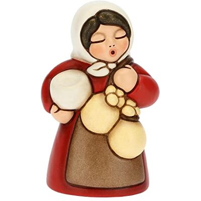 THUN Krippe Frau mit Käse - Klassische Weihnachtskrippe - Handbemalte Keramik 5x5x8cm THUN Krippe Frau mit Käse - Klassische Weihnachtskrippe - Handbemalte Keramik 5x5x8cm