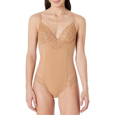 Amazon Damen Nicht Gepolsterter Formbügel-Dekolleté-Body, Weiche Stretchspitze, Gewaschene Bronze, 85D Amazon Damen Nicht Gepolsterter Formbügel-Dekolleté-Body, Weiche Stretchspitze, Gewaschene Bronze, 85D