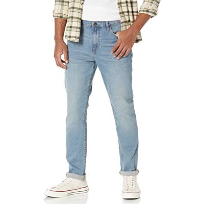 Amazon Herren Slim-Fit-Comfort-Stretchjeans Auslauffarben, Hellblau, 40W / 28L Amazon Herren Slim-Fit-Comfort-Stretchjeans Auslauffarben, Hellblau, 40W / 28L