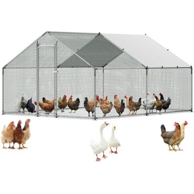 VEVOR Hühnerstall 3x4x2 m, begehbarer Hühnerauslauf mit Abdeckung, Hühnerhaus mit Turmdach & Sicherheitsschloss, Enten- & Kaninchenkäfig, Geflügelgehege für Hinterhof, Bauernhof, Hof VEVOR Hühnerstall 3x4x2 m, begehbarer Hühnerauslauf mit Abdeckung, Hühnerhaus mit Turmdach & Sicherheitsschloss, Enten- & Kaninchenkäfig, Geflügelgehege für Hinterhof, Bauernhof, Hof