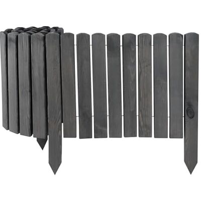 Aquagart Holz Rollzaun Beeteinfassung für klare Beet-& Rasenabgrenzungen I Flexible Beetumrandung für runde & eckige Formen I Rasenkante für Wege, Gartenflächen & Deko (Grau, 10cm) Aquagart Holz Rollzaun Beeteinfassung für klare Beet-& Rasenabgrenzungen I Flexible Beetumrandung für runde & eckige Formen I Rasenkante für Wege, Gartenflächen & Deko (Grau, 10cm)