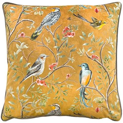 furn. Wylder Tropics Orient Chinoiserie Vögel Rohrkissenbedeckung Gold furn. Wylder Tropics Orient Chinoiserie Vögel Rohrkissenbedeckung Gold