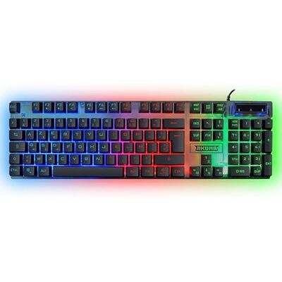 Akuma K01 Gaming-Tastatur - RGB-Hintergrundbeleuchtung, Leise Membrantasten Akuma K01 Gaming-Tastatur - RGB-Hintergrundbeleuchtung, Leise Membrantasten