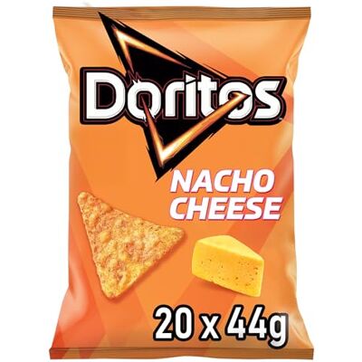 Doritos Nacho Cheese -Tortilla Nachos mit Käse Geschmack Herzhafter Snack zum Knabbern aus Mais (20 x 44g) Doritos Nacho Cheese -Tortilla Nachos mit Käse Geschmack Herzhafter Snack zum Knabbern aus Mais (20 x 44g)